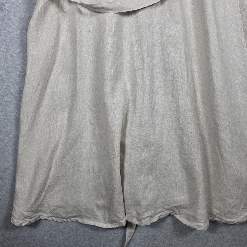 Only Child Dress Size 3XL Oatmeal Palo Wrap Minimalist Lagenlook Peasant Linen - Picture 7 of 13